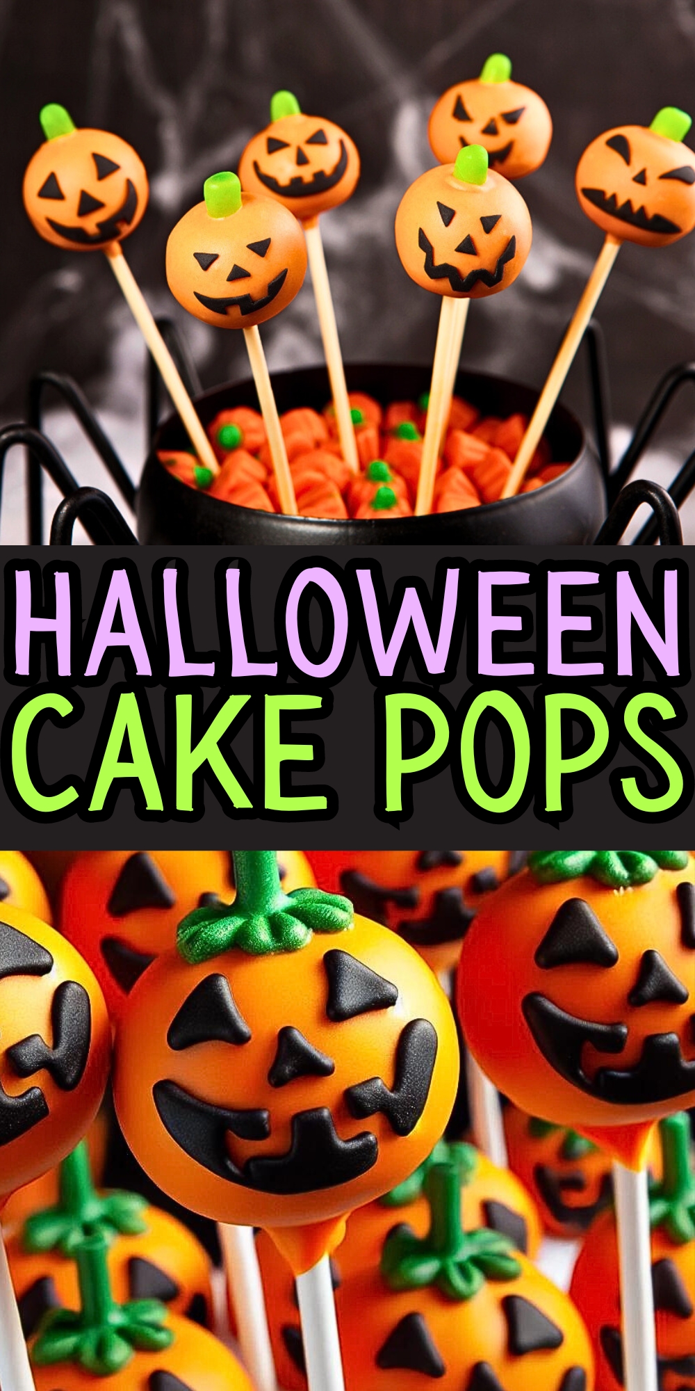 halloween jack o lantern cake pops