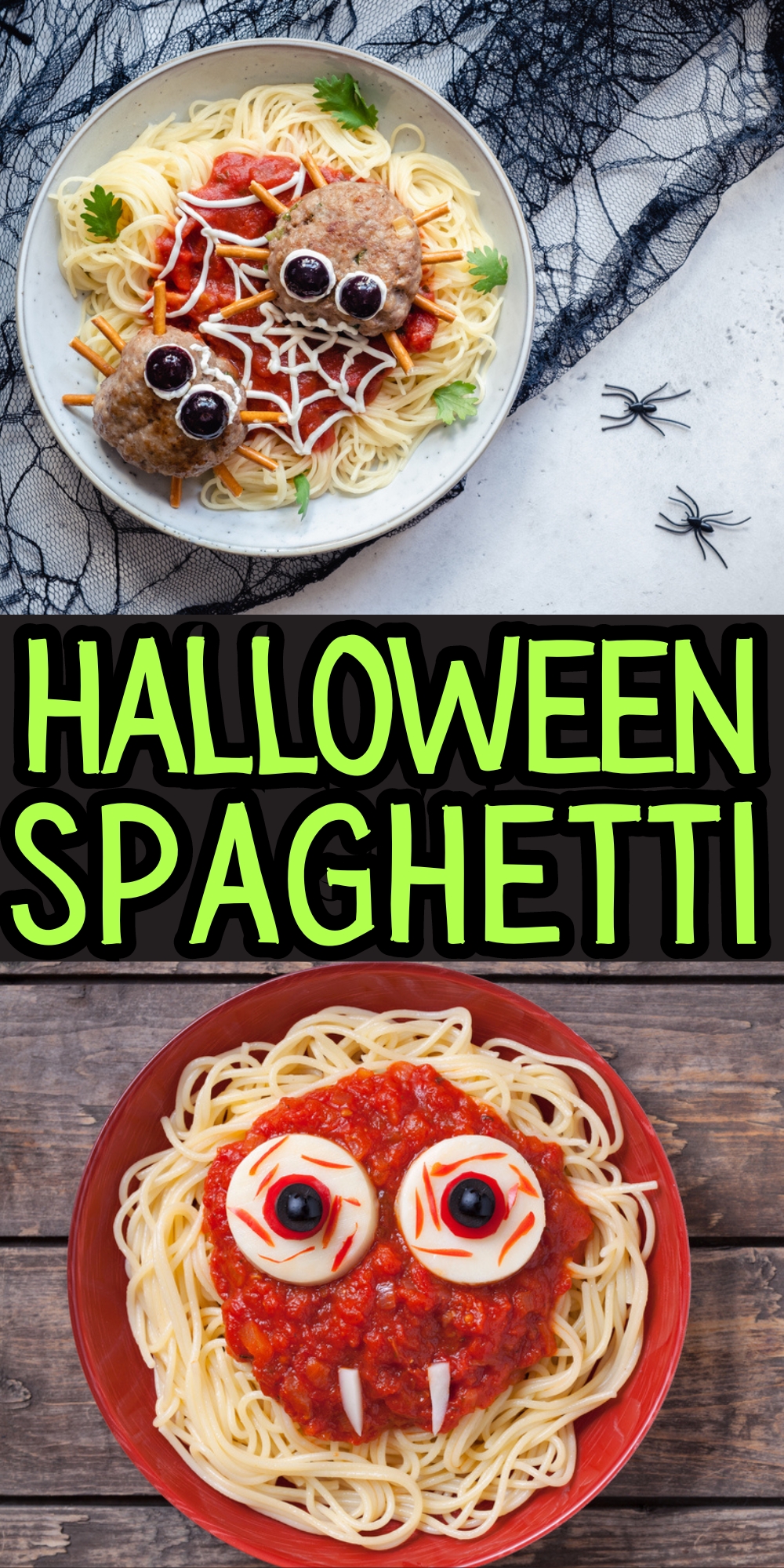 halloween spaghetti pasta