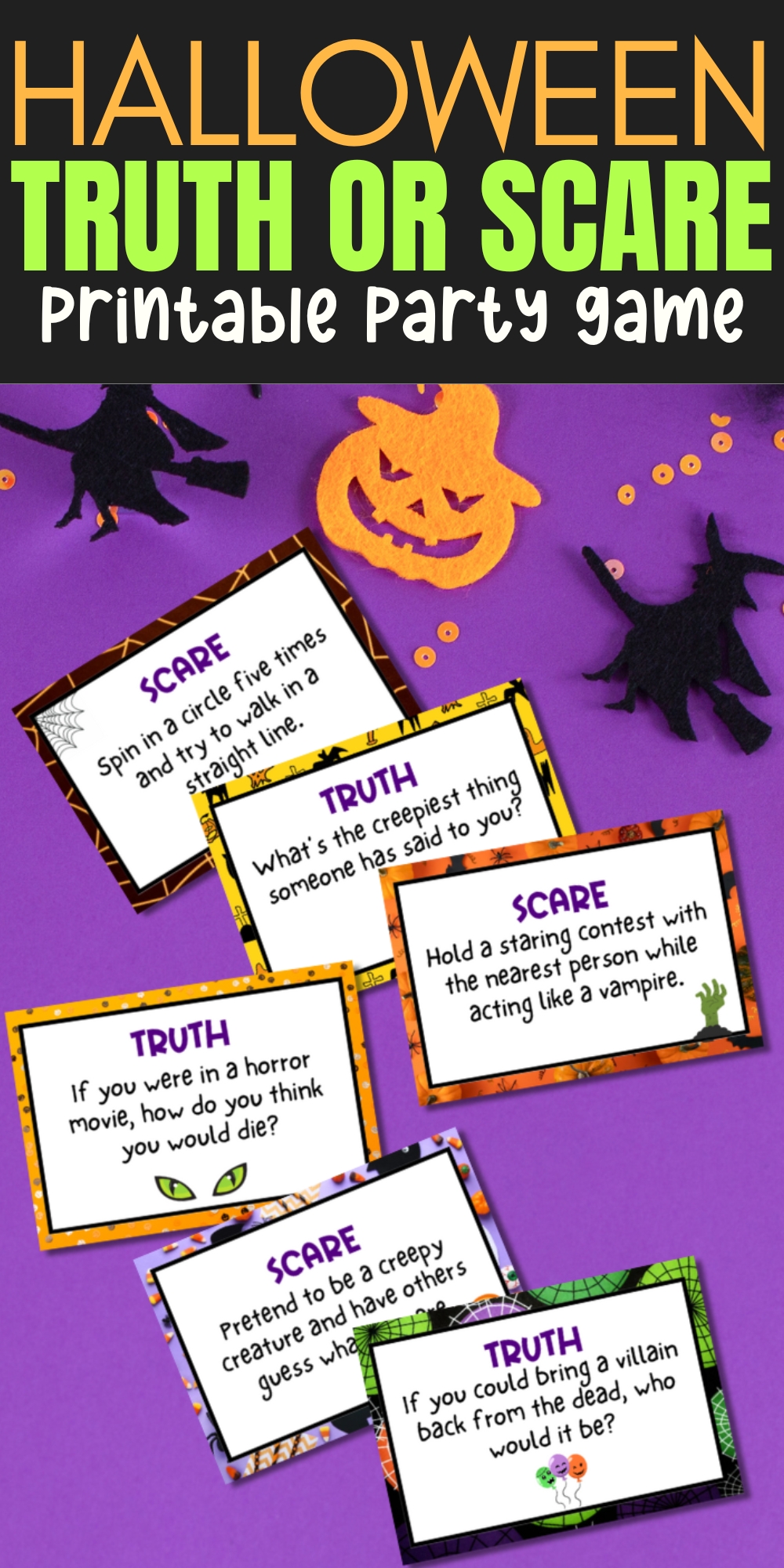 truth or scare halloween game