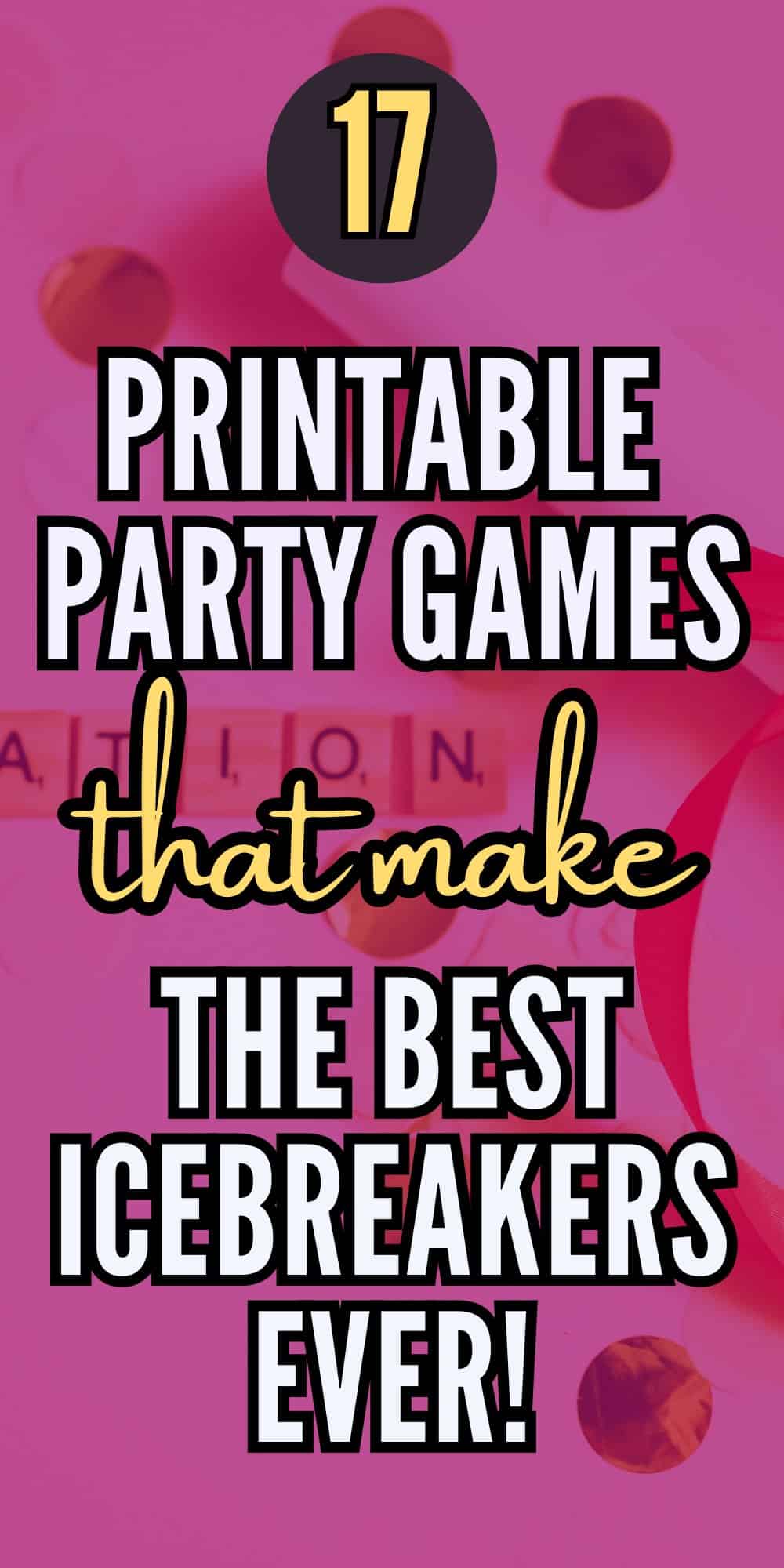 printable icebreaker graduation party games