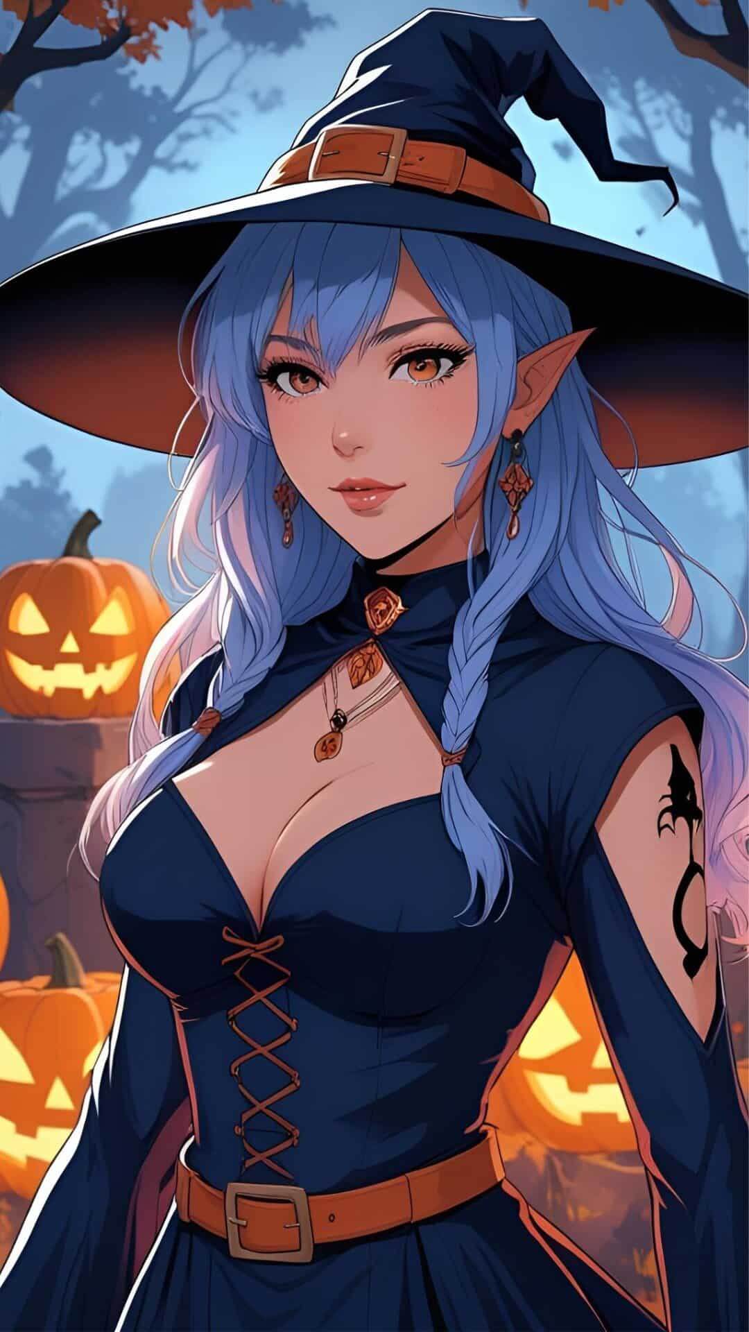 Ahri Halloween Fan Art Wallpaper_ A Cosplay-Inspired Fall Look