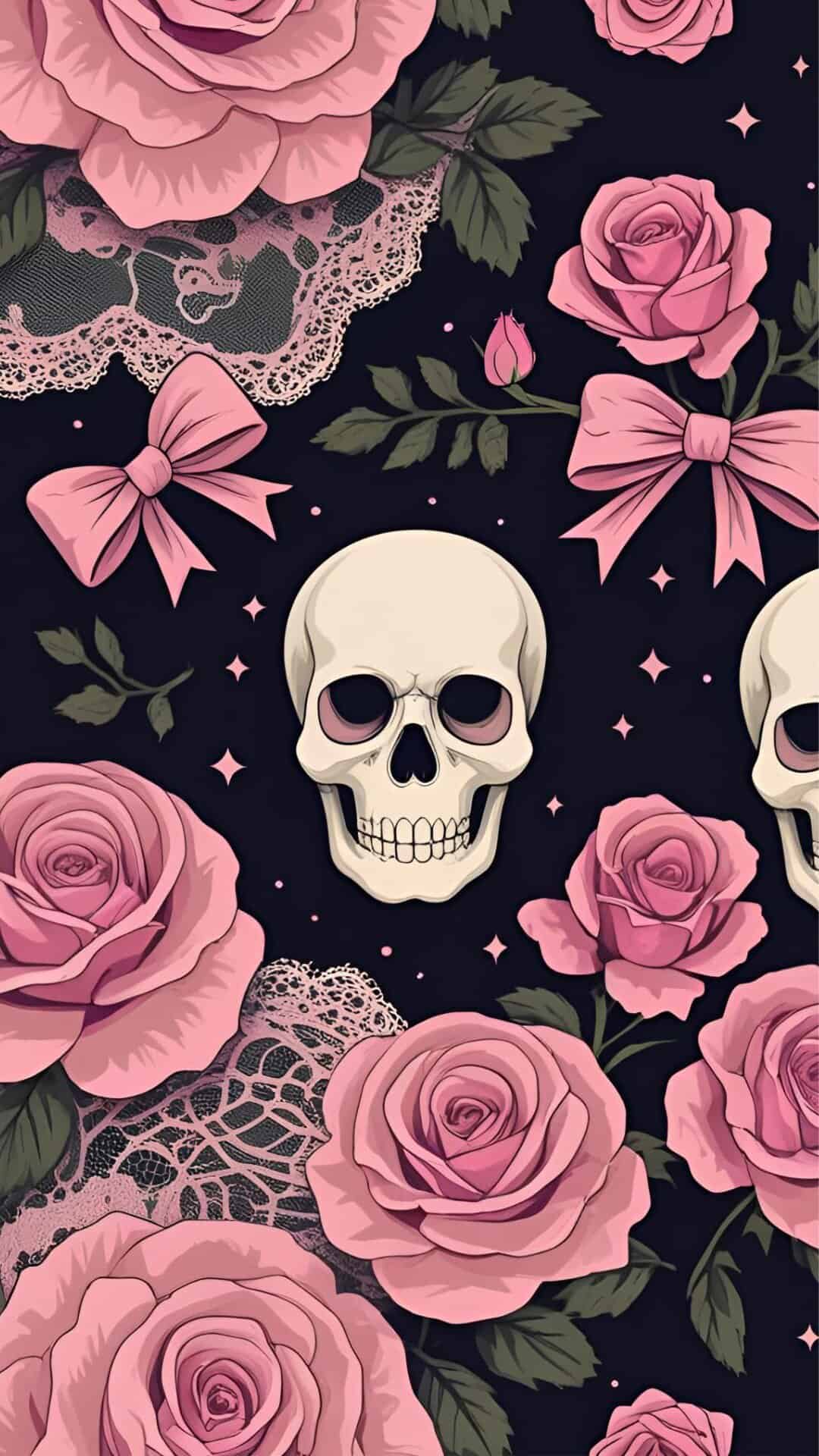 Coquette Halloween Wallpaper Soft and Spooky Aesthetic for iPhone