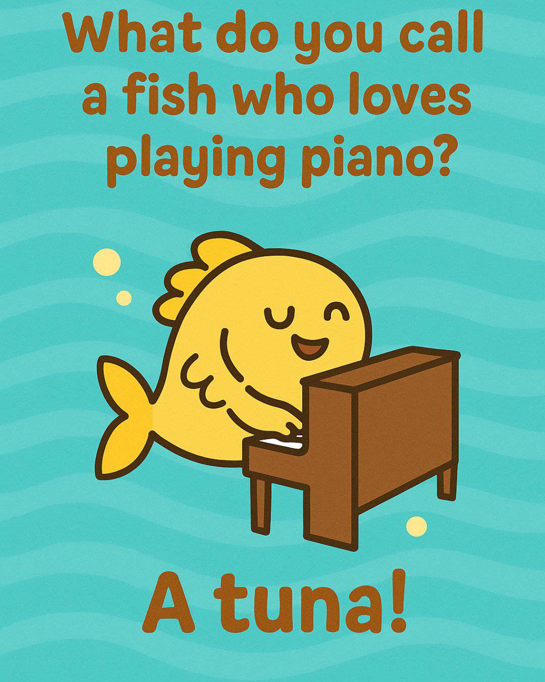 What do you call a fish who loves playing piano - a tuna