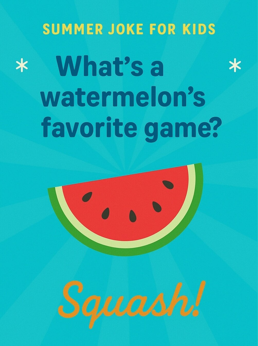 What's a watermelon's favorite game - squash