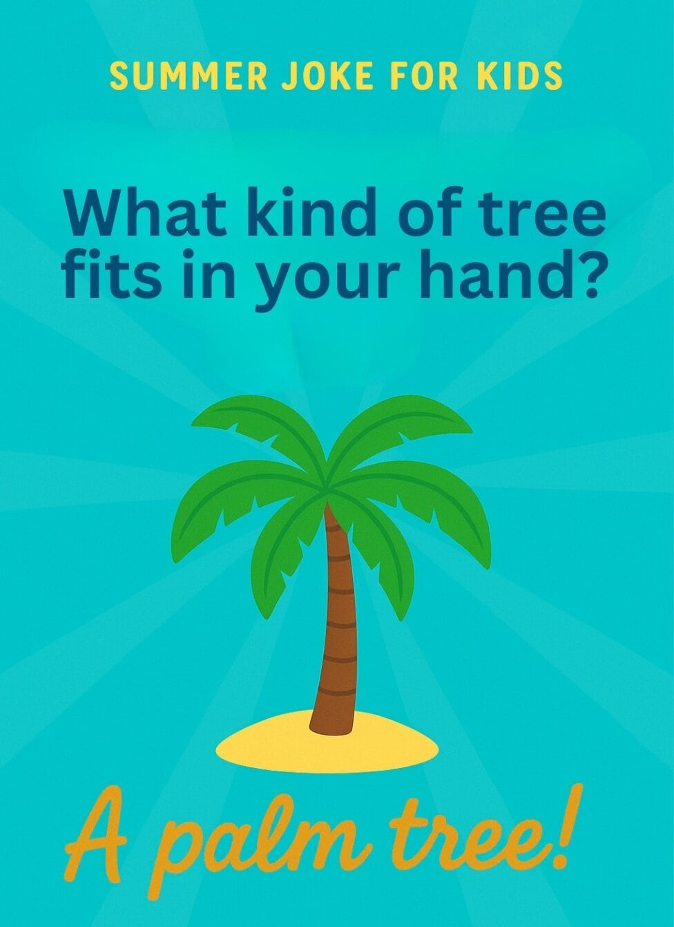 what kiknd of tree fits in your hand - a palm tree

