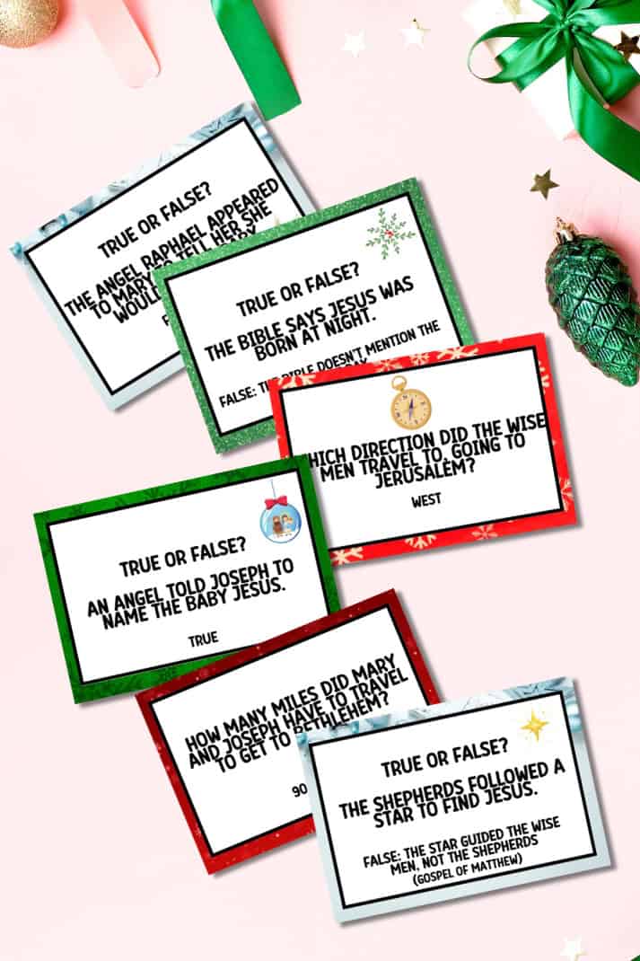 Printable Christmas Bible Trivia for Ladies Church Parties & Fellowship Nights