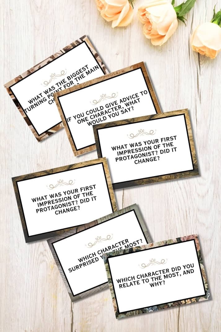conversation starters cards for book club